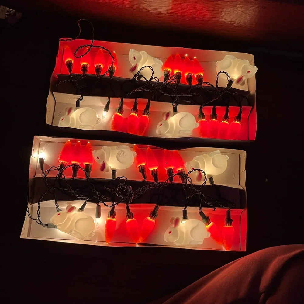 Vintage Easter Lights Bunny String Lights